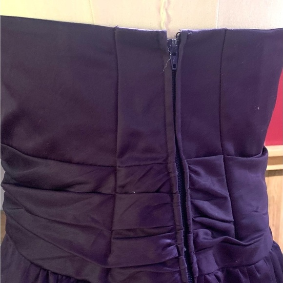 David Bridal Purple Strapless midi dress with pockets size 16 - Picture 10 of 12